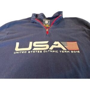 Polo Ralph Lauren USA Olympic Team 2016 Quarter Zip Pullover Navy Blue Size L